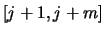 $[j+1,j+m]$