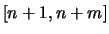 $[n+1,n+m]$