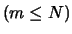$(m\leq N)$