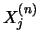 $X_j^{(n)}$